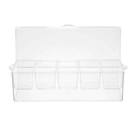 Porte-condiments réfrigéré 5 plateaux en plastique