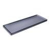 Plateau rectangulaire en mélamine bicolore gris et noir 50x18 cm