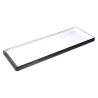 Bandeja rectangular de melamina bicolor blanco y negro 50x18 cm