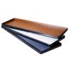 Plateau rectangulaire en mélamine bicolore noir et blanc 50x18 cm