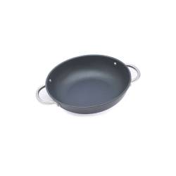 Sartén de aluminio antiadherente Risolì Blackplus de 2 asas para inducción 24 cm
