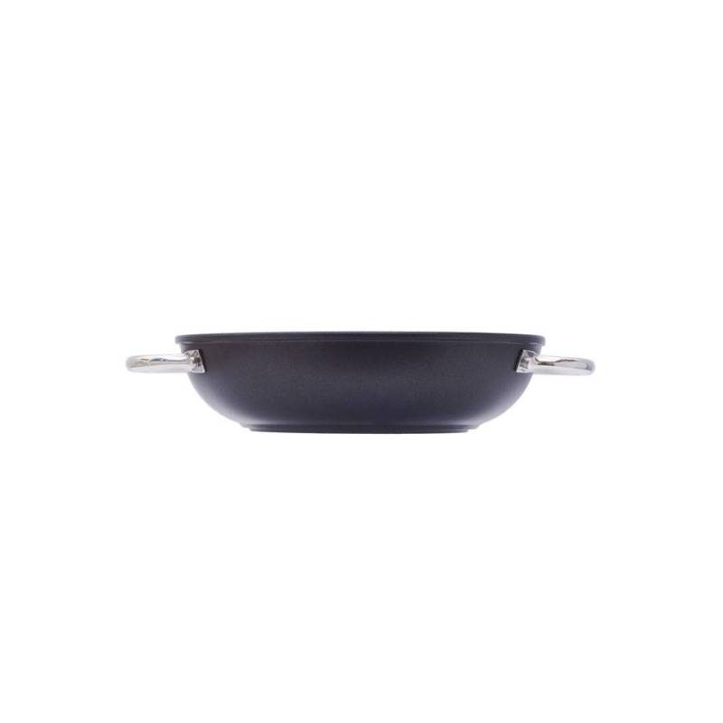 Sartén de aluminio antiadherente Risolì Blackplus de 2 asas para inducción 24 cm