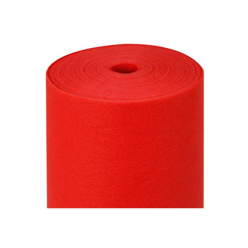 Rollo de mantel precortado spunbond rojo 50,4x1,2 m
