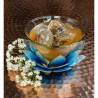 Verre à martini bleu Lotus Flower cl 28