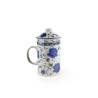 Taza de infusión Flor Oriental con filtro y tapa de porcelana cl 30