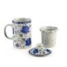 Tisane Oriental Flower avec filtre et couvercle en porcelaine cl 30