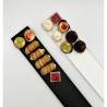 Vassoio rettangolare pasticceria/bar in abs nero cm 60x10x1