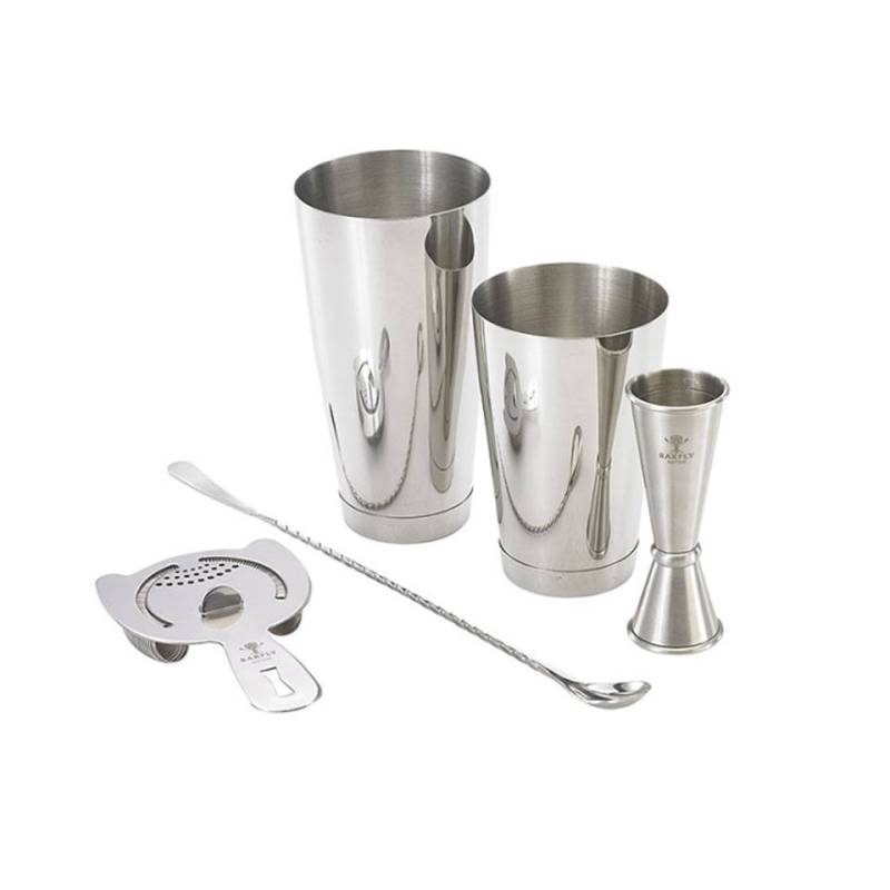 Juego de barman Barfly de acero inoxidable de 4 piezas