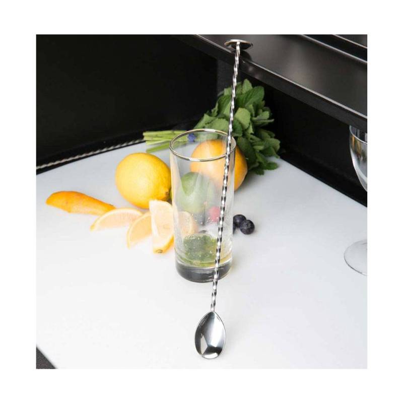 Barfly cuchara de bar de acero inoxidable con mortero 30 cm