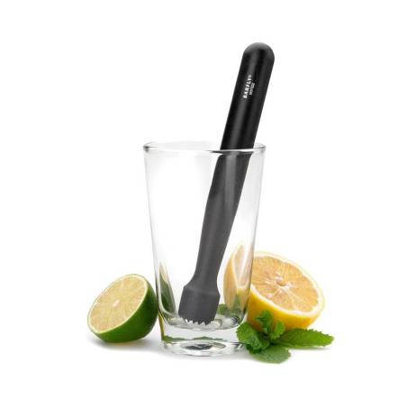 Barfly mortero moleteado de polipropileno negro 21 cm