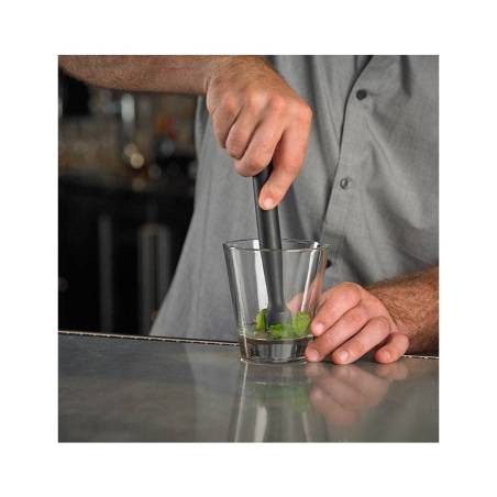 Barfly mortero moleteado de polipropileno negro 21 cm
