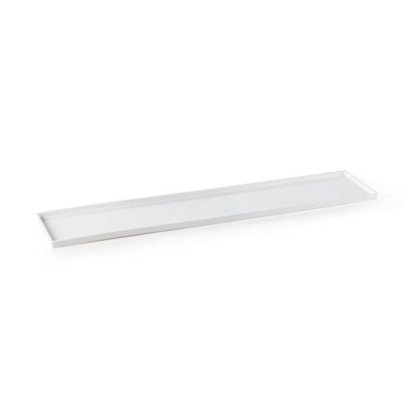 Rectangular pastry/bar tray in abs white cm 50x10x1
