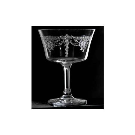 Coppa Retro Fizz Urban 1890 Bar in vetro con decoro cl 20
