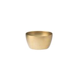 Artemis tasse ronde à double paroi en acier doré vintage cm 11