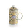 Tisane Golden Flower avec filtre et couvercle en porcelaine cl 30
