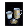 Taza de infusión Golden Flower con filtro y tapa de porcelana cl 30