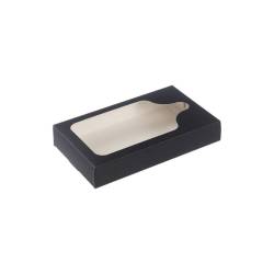 Boîte à découper Bistro en carton noir avec fenêtre 30x18x5 cm
