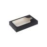Boîte à découper Bistro en carton noir avec fenêtre 30x18x5 cm