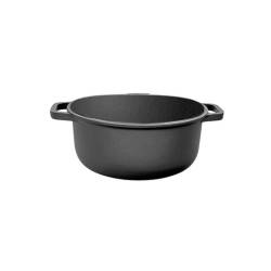 Platinum Risolì aluminium antiadhésif cocotte basse à 2 poignées pour induction 20 cm