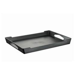 Bandeja rectangular Diamond Capri de poliestireno negro cm 51x35,5x5