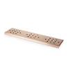 Bar mat con griglia e fori tondi in acciaio inox ramato cm 47x10,8x1,6