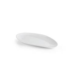 Plateau ovale en porcelaine blanche bio 30x15 cm