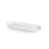 Plateau ovale en porcelaine blanche 30x10.8 cm