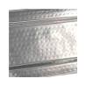 Montecarlo plateau rectangulaire en acier inoxydable martelé 56.5x20 cm