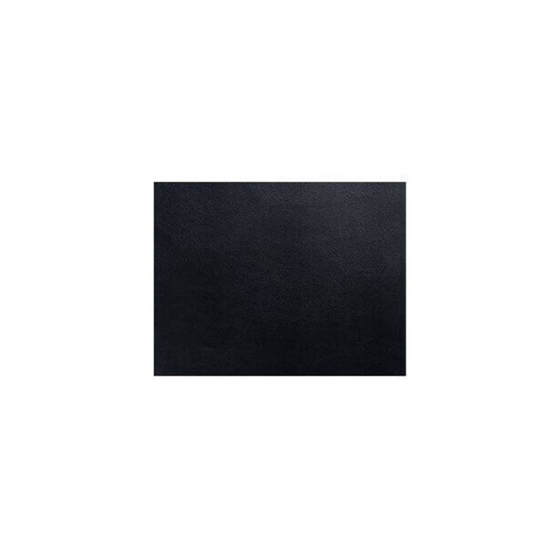 Posavasos rectangular Skinnatur de cuero reciclado negro carbón 13x10 cm