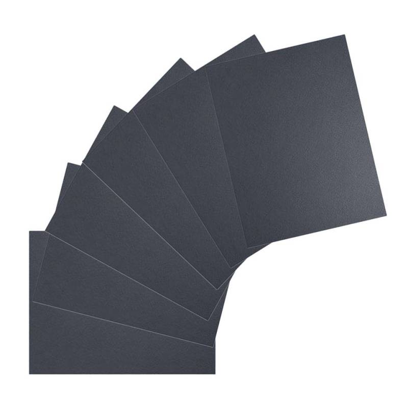 Sous-verre rectangulaire en cuir recyclé gris Tornado Skinnatur 13x10 cm