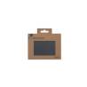 Sous-verre rectangulaire en cuir recyclé gris Tornado Skinnatur 13x10 cm