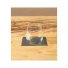 Sous-verre rectangulaire en cuir recyclé gris Tornado Skinnatur 13x10 cm