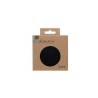 Skinnatur black charcoal recycled leather round coaster cm 10