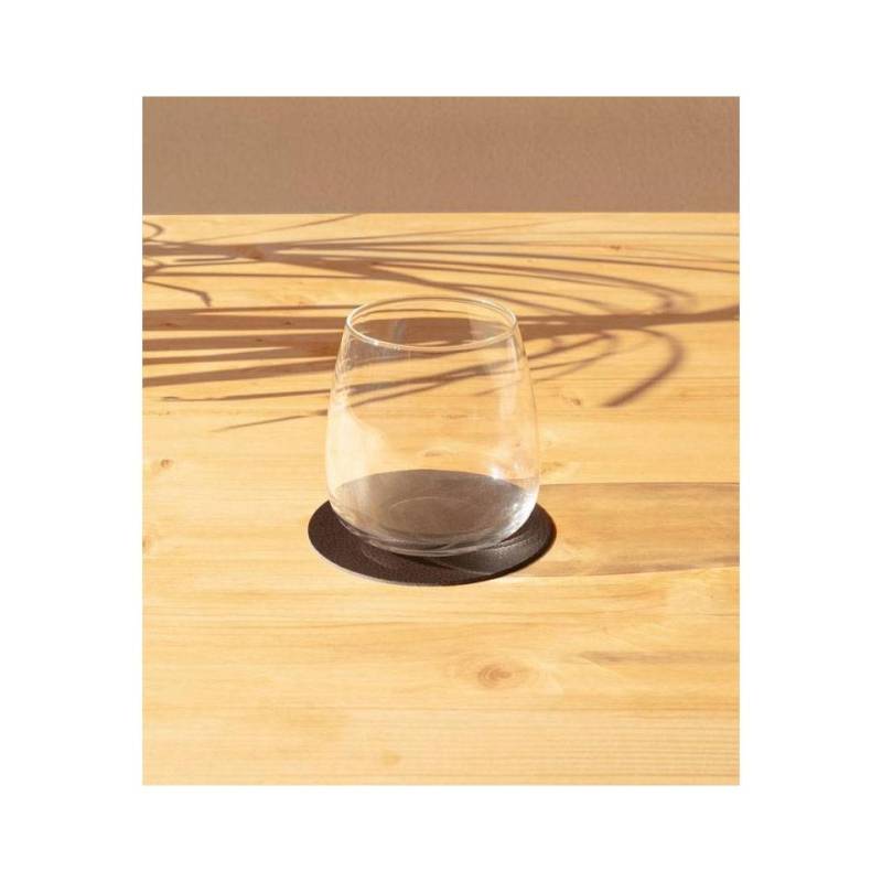 Posavasos redondo Skinnatur de piel reciclada grano de café cm 10