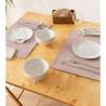 Set de table rectangulaire Monaco en cuir synthétique rose nuage 30x45 cm