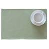 Set de table rectangulaire Monaco en cuir synthétique thé vert 30x45 cm