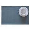 Set de table rectangulaire Monaco en cuir synthétique gris denim 30x45 cm