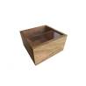 Porte-serviettes anti-vent en bois et acrylique 13x13x7,5 cm