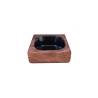 Coupe carrée Gandhara en bois et résine noire 10.3x10.3x4 cm