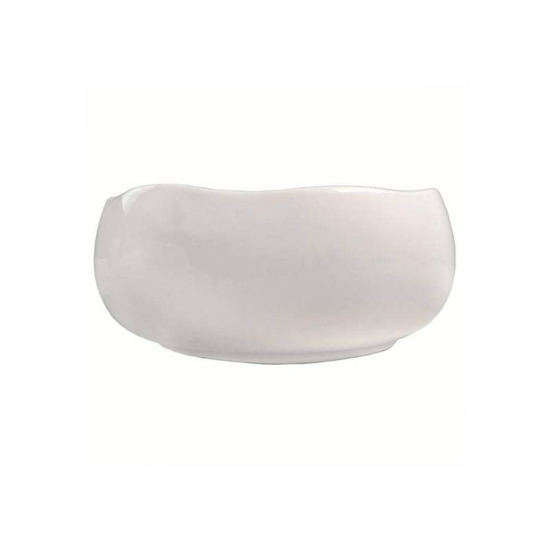 Wave small bowl in white porcelain cm 20