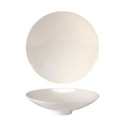 Assiette à plumage en porcelaine blanche 25,5 cm