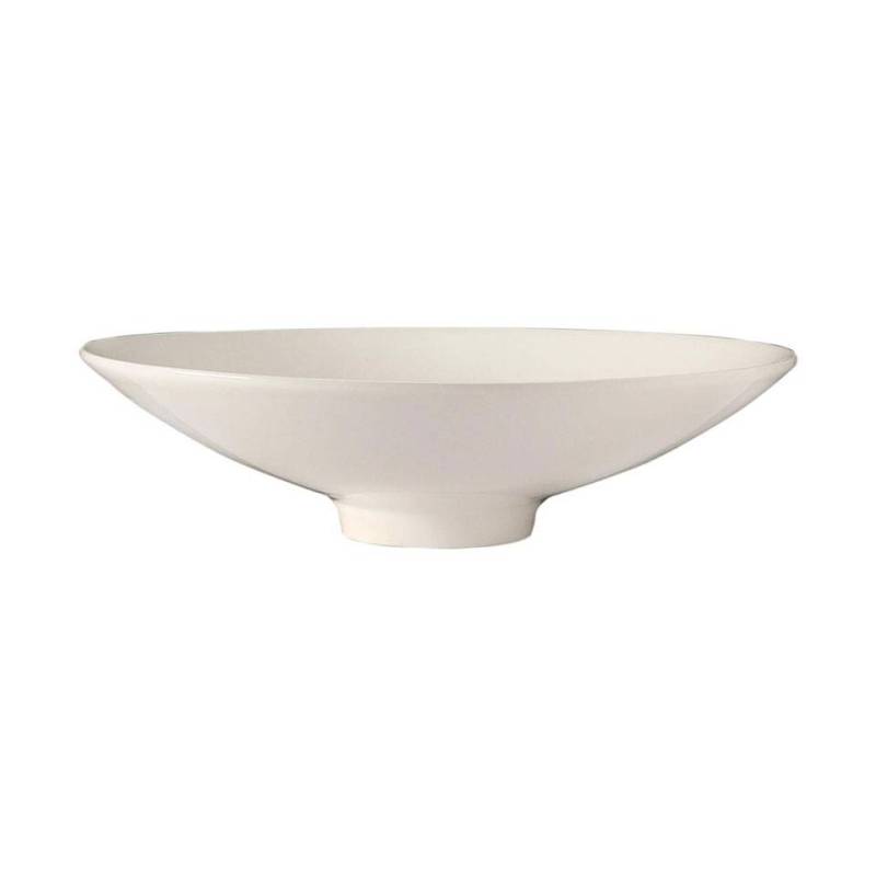 Plato de porcelana blanca coupe plumage 25,5 cm