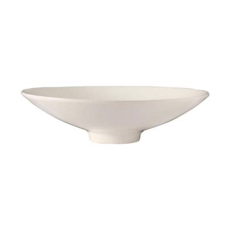 Plato de porcelana blanca coupe plumage 25,5 cm