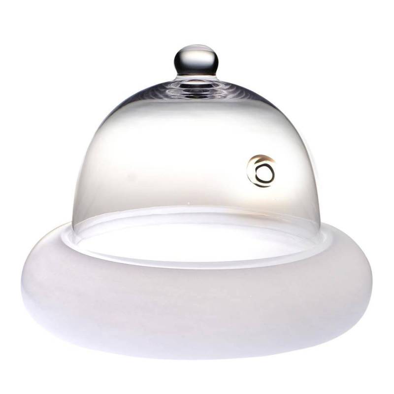 Plato cojín nube de cristal blanco 20 cm
