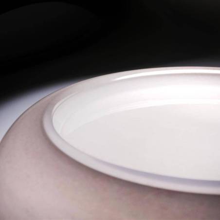 Cloud pillow top plate in white glass cm 20