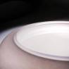 Cloud pillow top plate in white glass cm 20