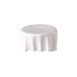 Porte-gâteau rond en porcelaine blanche plissée 7.5 cm