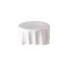 Porte-gâteau rond en porcelaine blanche plissée 7.5 cm