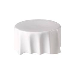 Porte-gâteau rond en porcelaine blanche plissée 11.5 cm