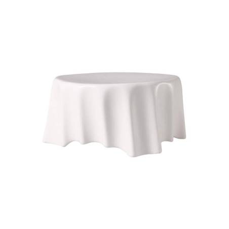 Porte-gâteau rond en porcelaine blanche plissée 11.5 cm